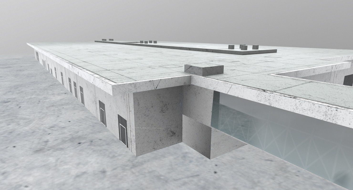 EDDB Technical Building 1 Low-poly 3D model_3
