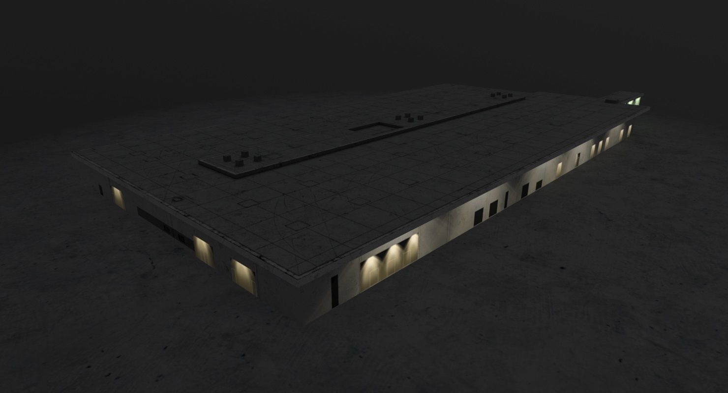 EDDB Technical Building 1 Low-poly 3D model_7