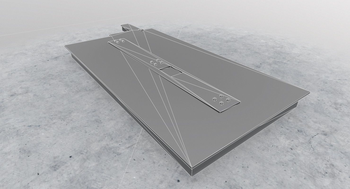 EDDB Technical Building 1 Low-poly 3D model_9