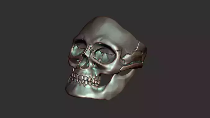 Skull ring 3D print model