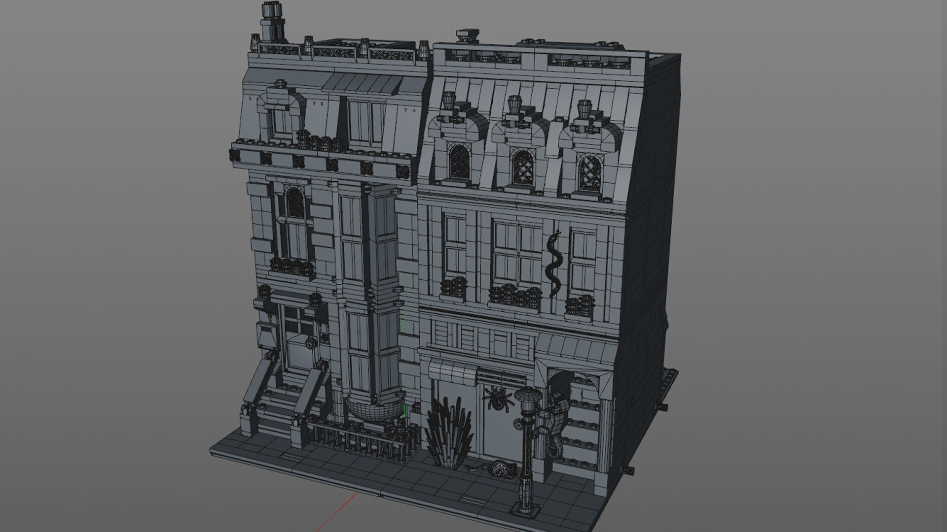 Lego Pets Shop 3D model Low-poly 3D model_9