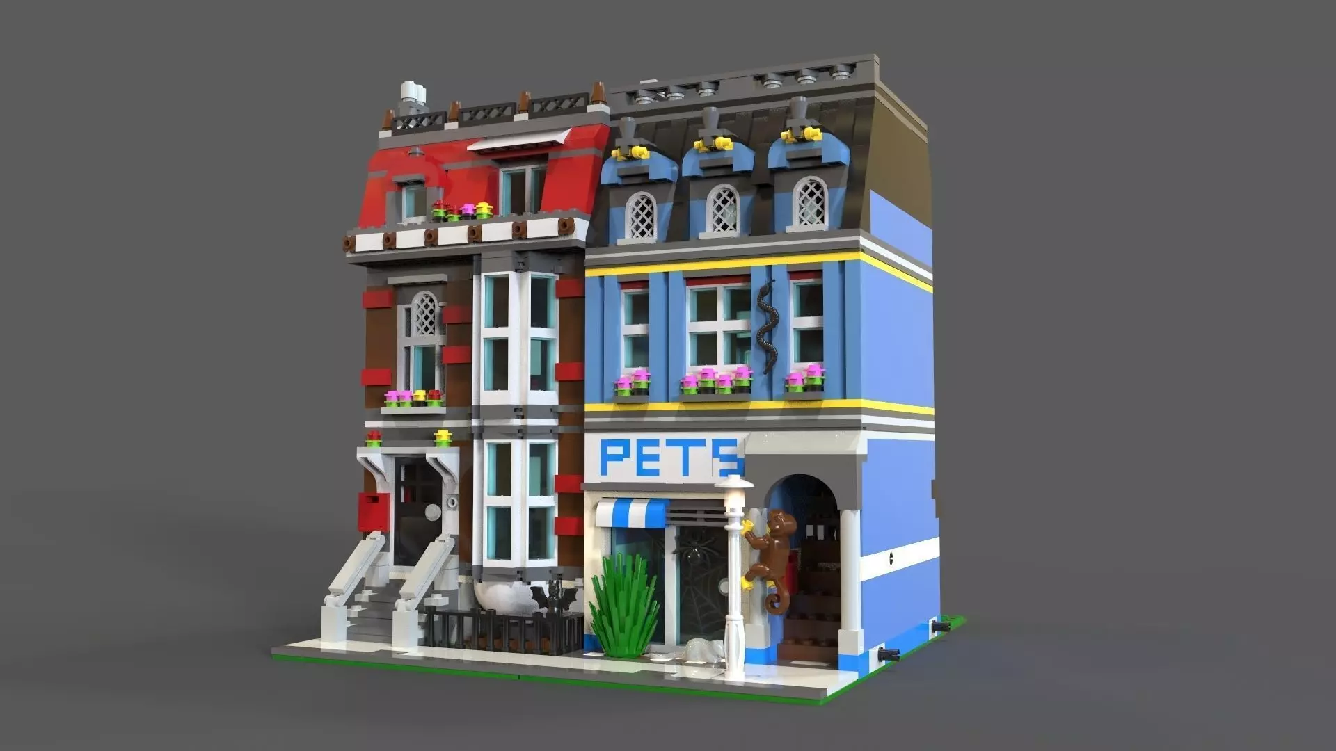 Lego Pets Shop 3D model Low-poly 3D model_0