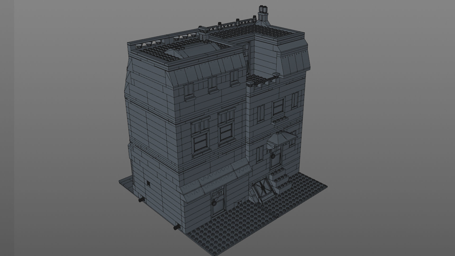 Lego Pets Shop 3D model Low-poly 3D model_10