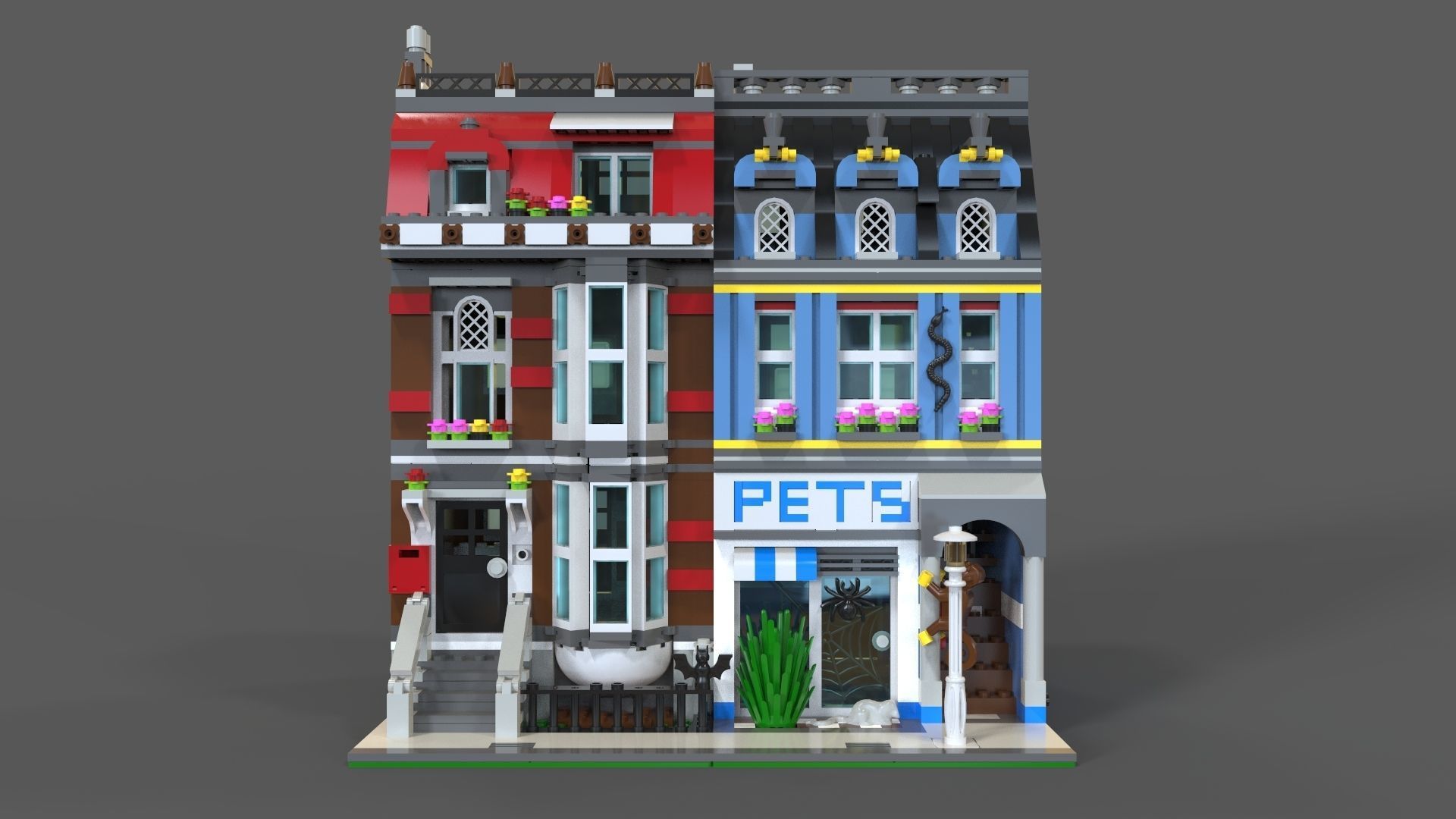 Lego Pets Shop 3D model Low-poly 3D model_1