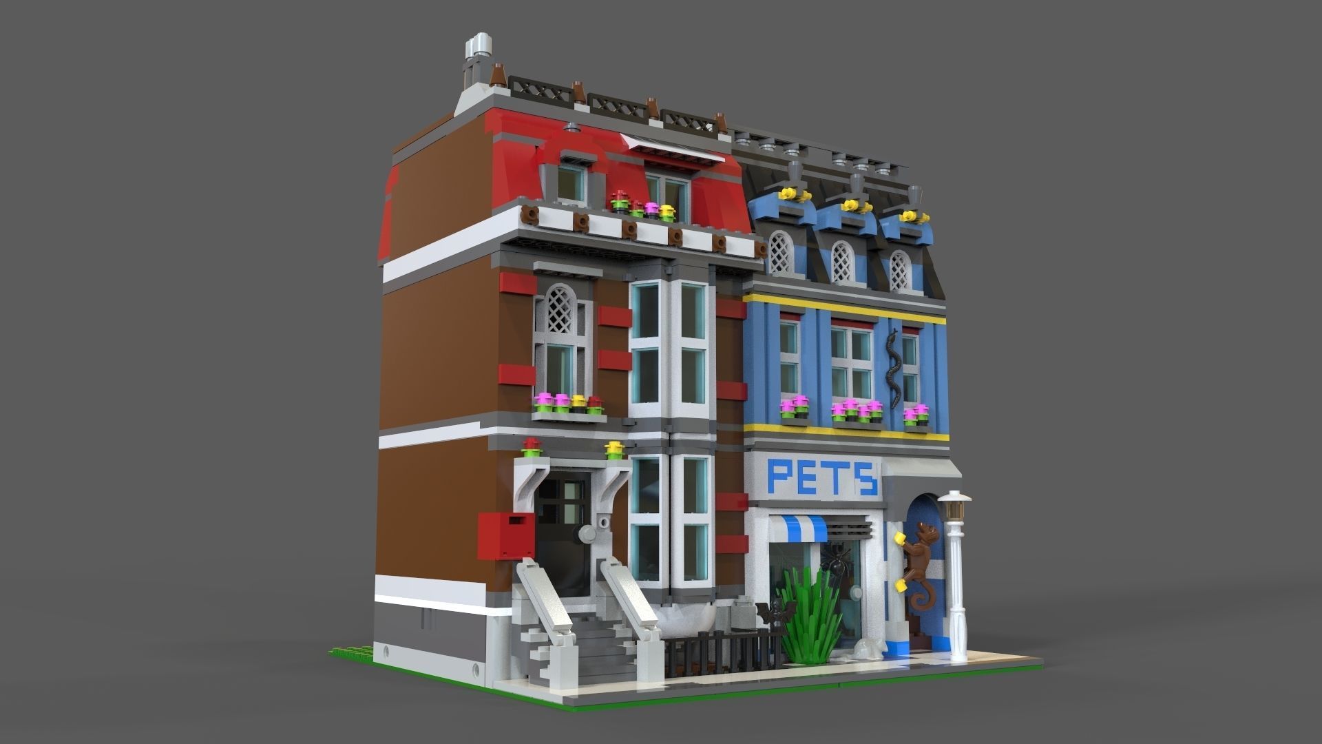 Lego Pets Shop 3D model Low-poly 3D model_6