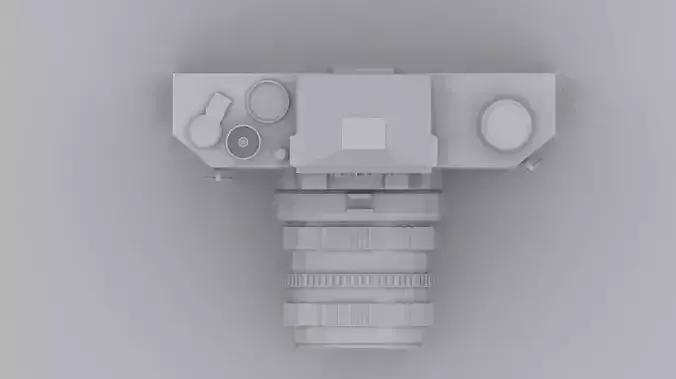 camera SLR Low-poly 3D model