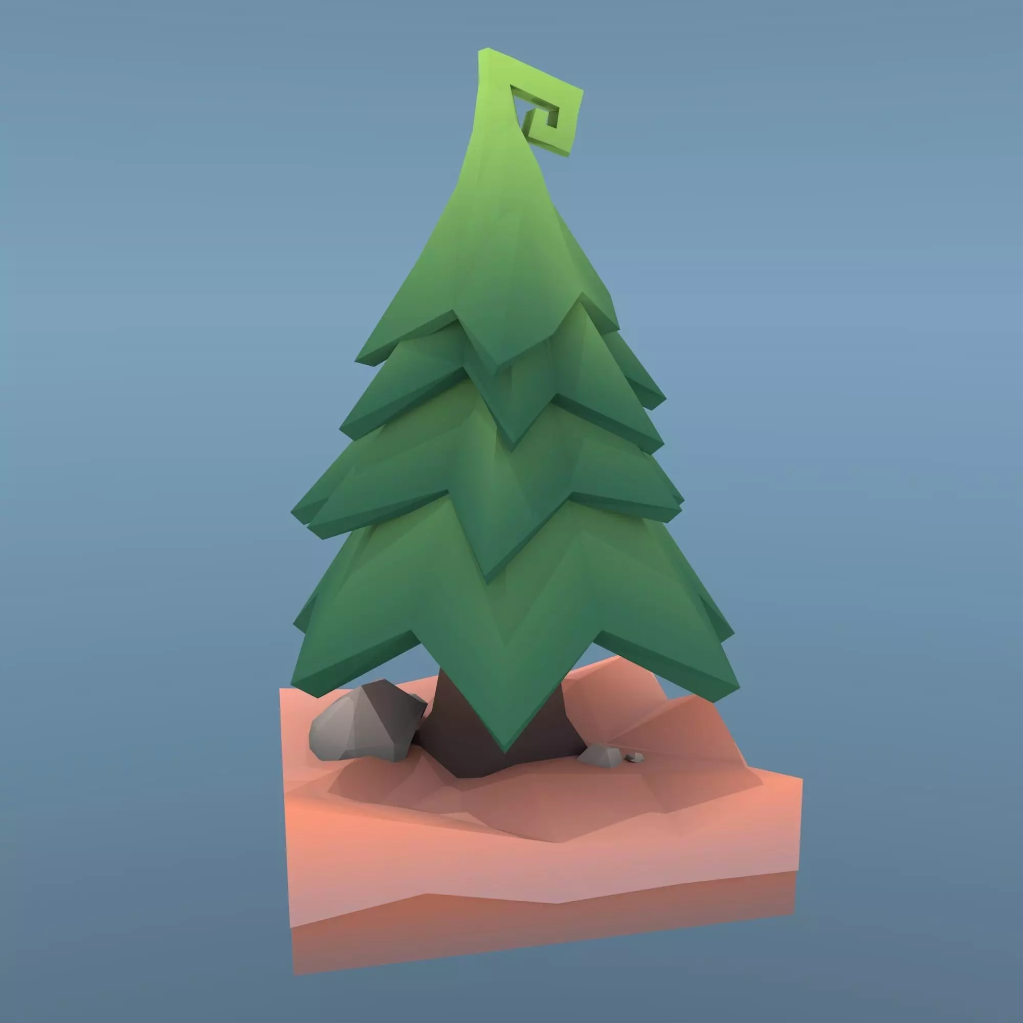 Low Poly Tree - The Fir Tree Free low-poly 3D model_0