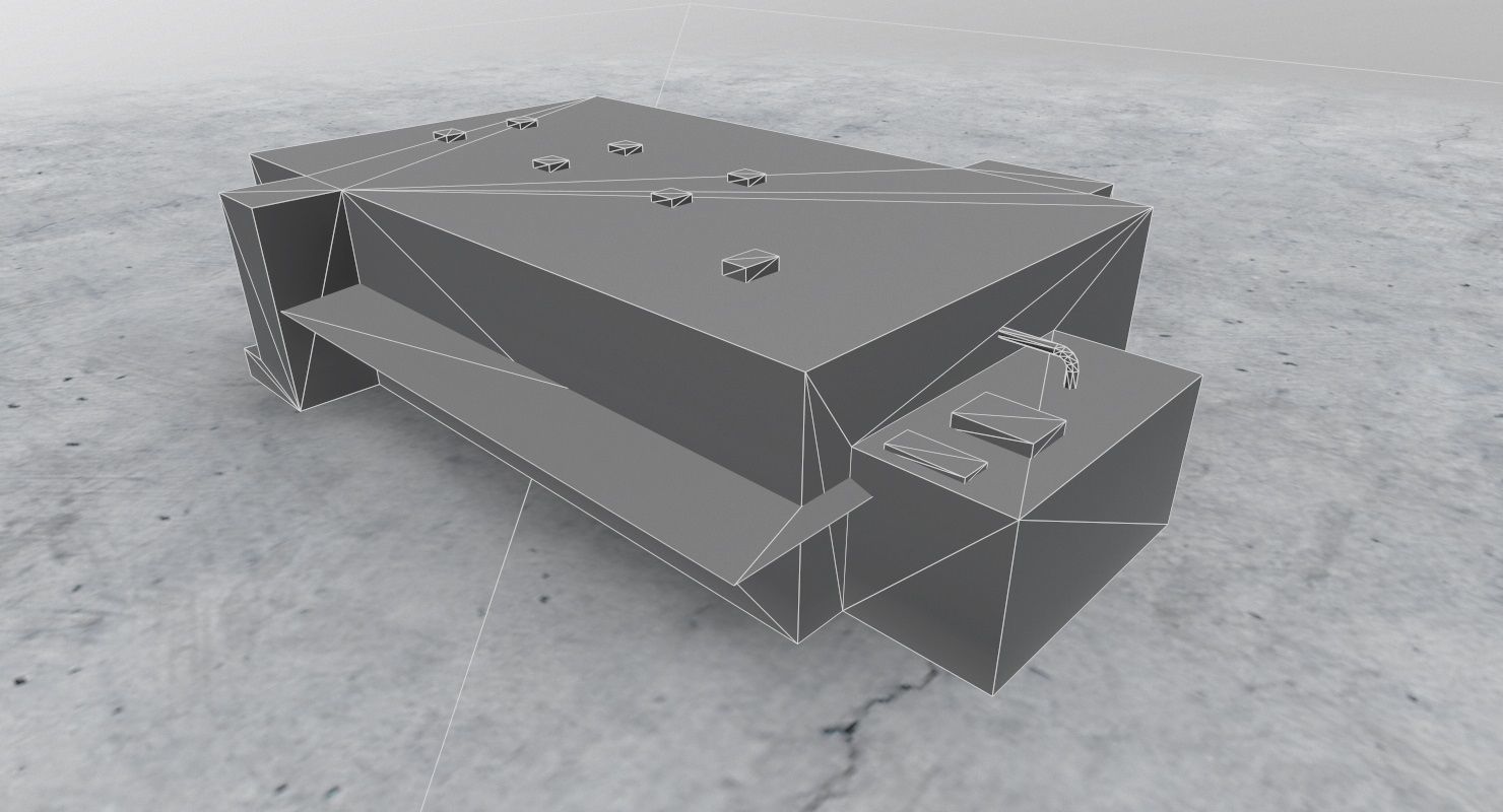 EDDB Technical Building 2 Low-poly 3D model_10