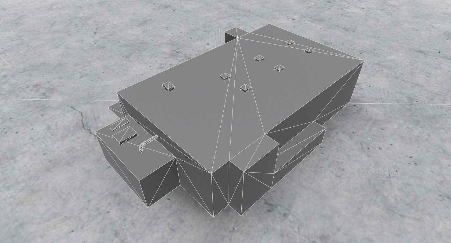 EDDB Technical Building 2 Low-poly 3D model_12