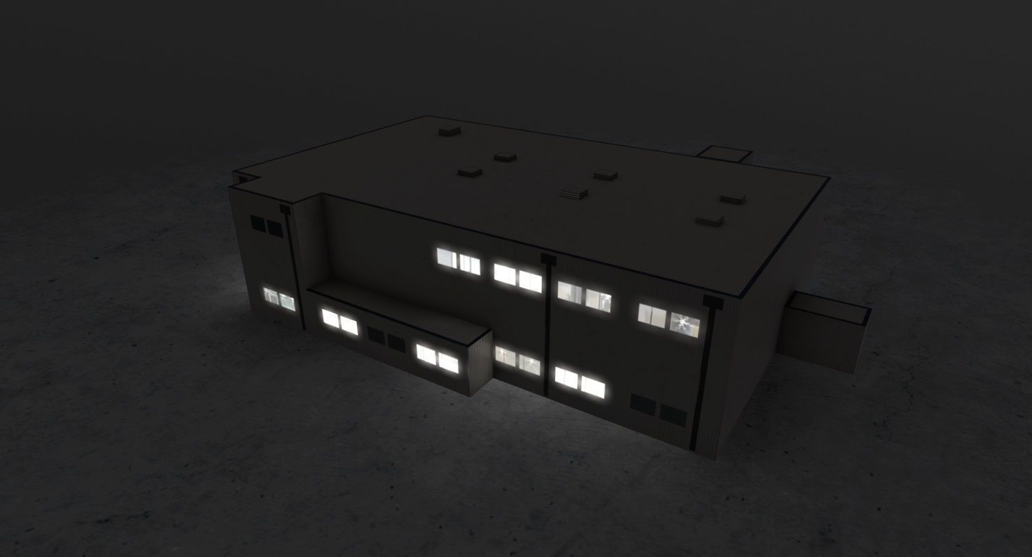 EDDB Technical Building 2 Low-poly 3D model_8