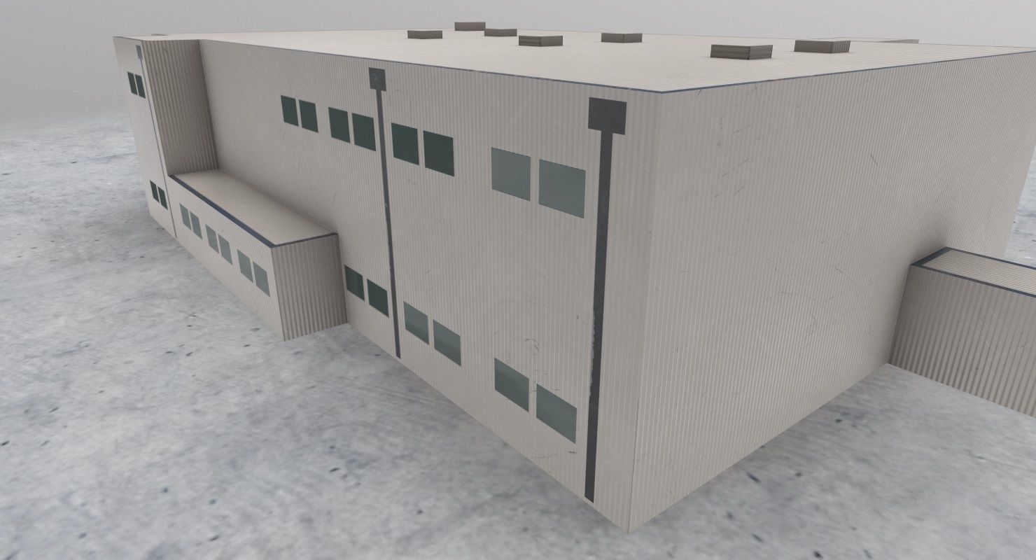 EDDB Technical Building 2 Low-poly 3D model_6
