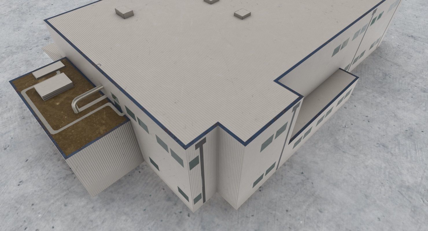 EDDB Technical Building 2 Low-poly 3D model_4