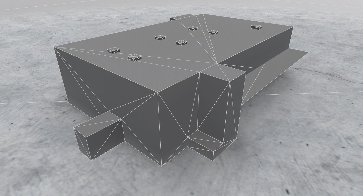 EDDB Technical Building 2 Low-poly 3D model_11