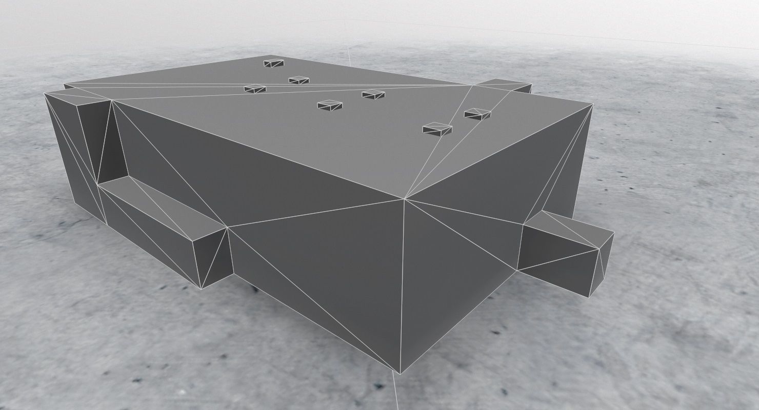 EDDB Technical Building 2 Low-poly 3D model_9