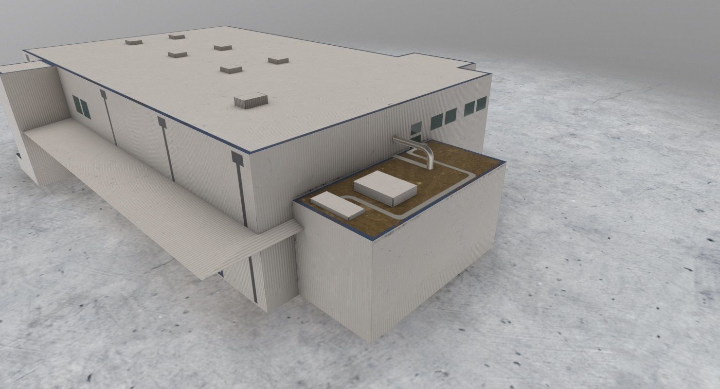 EDDB Technical Building 2 Low-poly 3D model_3