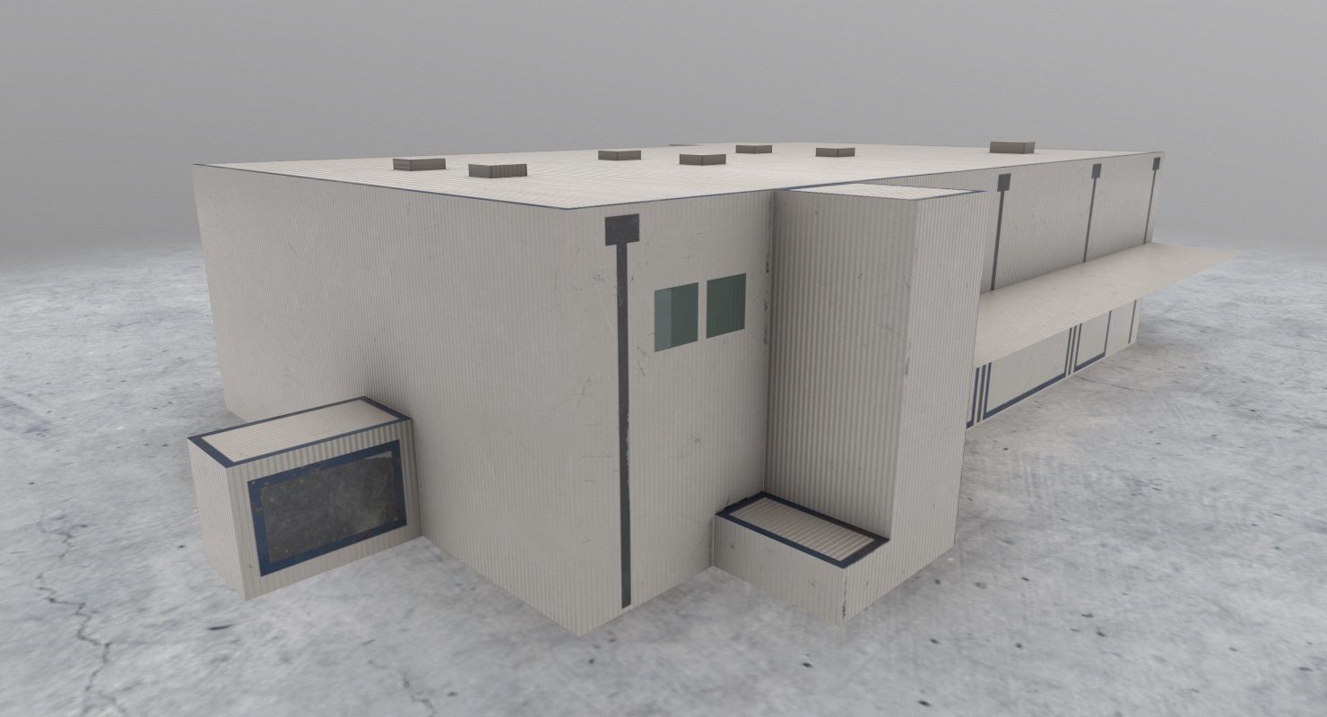 EDDB Technical Building 2 Low-poly 3D model_1