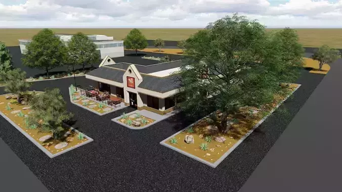 3d Revit Model Restaurant 4717 N Lagoon Ave