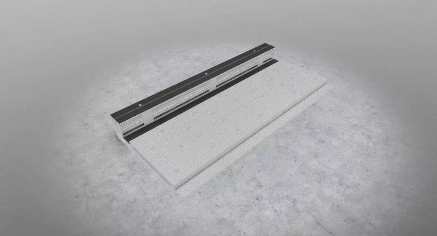 EDDB Technical Building 3 Low-poly 3D model