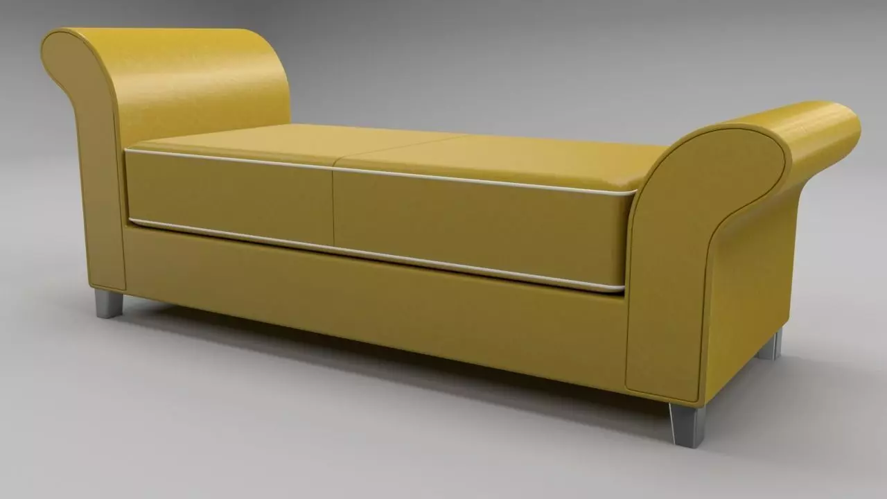 Chez Long Leather Low-poly 3D model_0