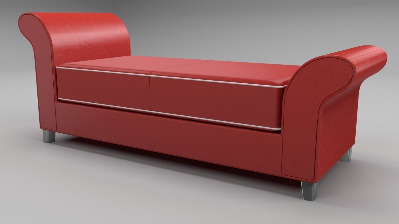 Chez Long Leather Low-poly 3D model_2