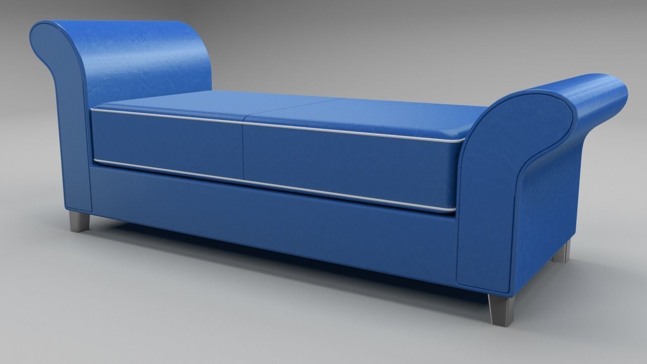 Chez Long Leather Low-poly 3D model_3