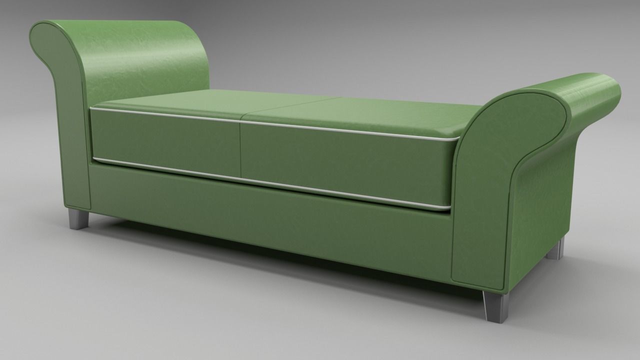 Chez Long Leather Low-poly 3D model_4