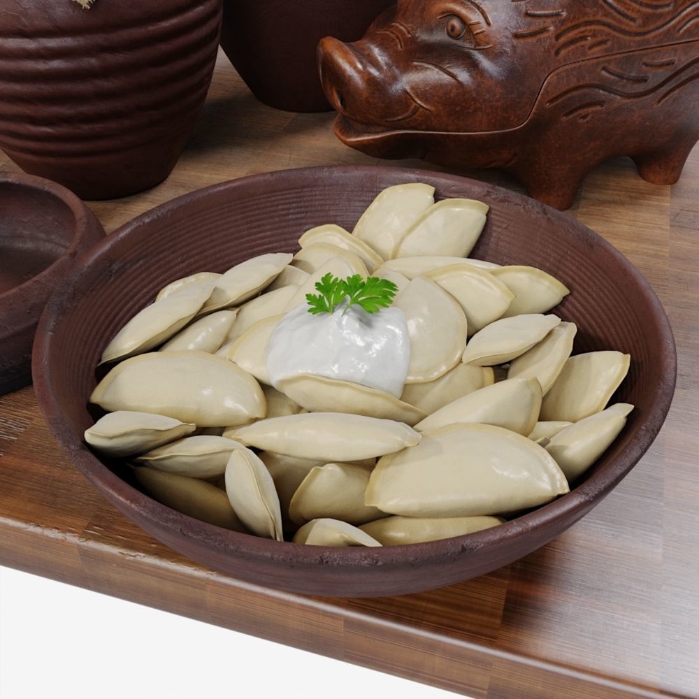 Earthenware Set 3D model_3