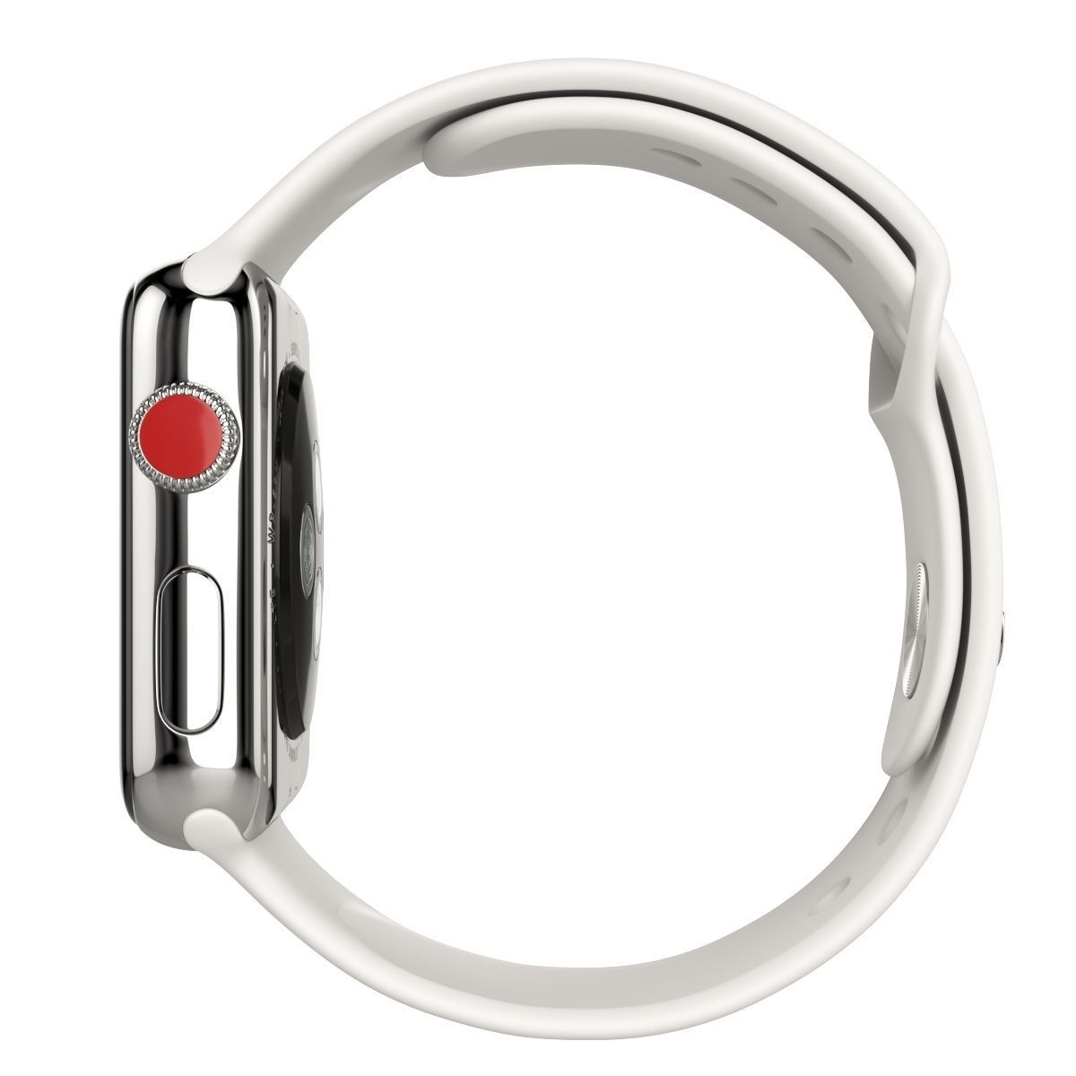 Apple Watch Series 3 Cellular 42mm Stainless Steel Case 3D model_1