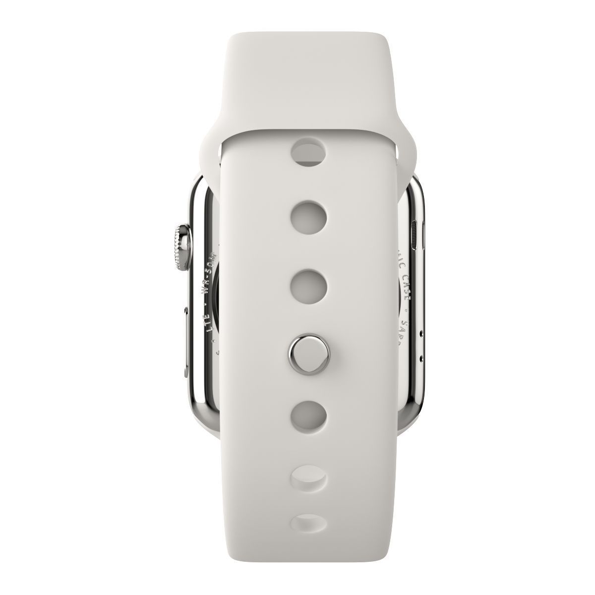 Apple Watch Series 3 Cellular 42mm Stainless Steel Case 3D model_3