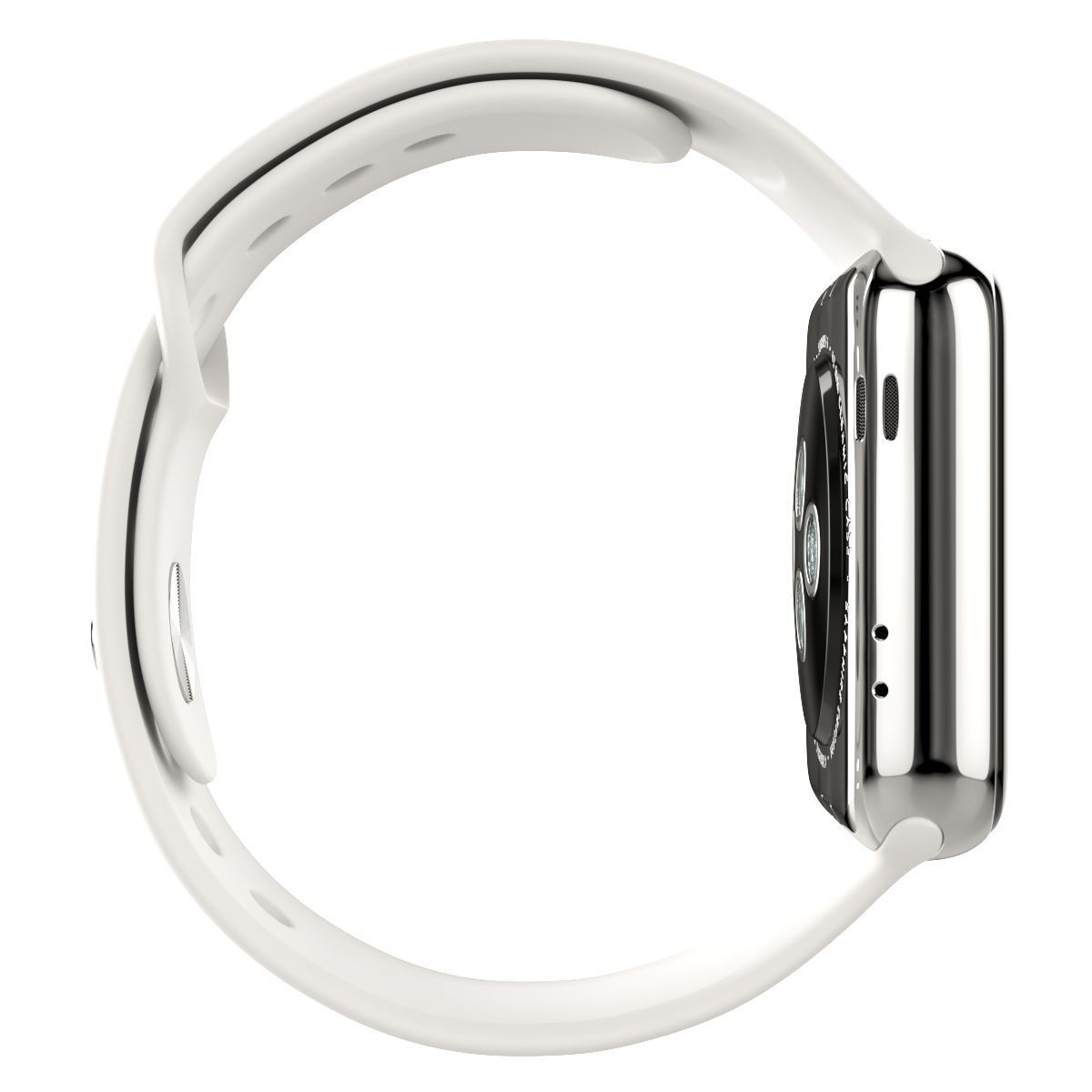 Apple Watch Series 3 Cellular 42mm Stainless Steel Case 3D model_5