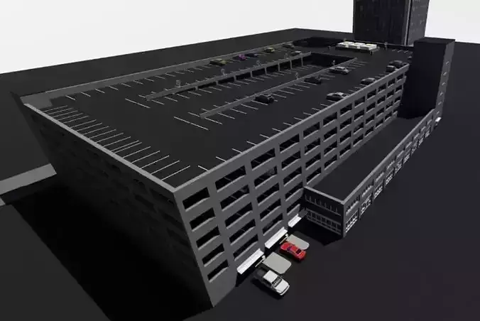 3d Revit Model for Garage Building 