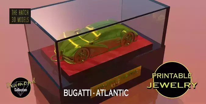 Printable Bugatti pendant 3D print model