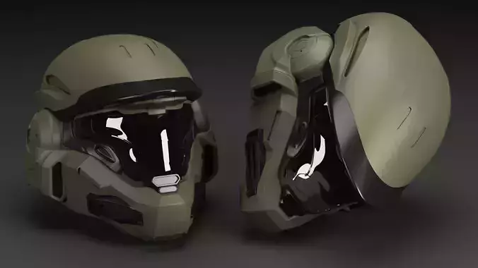 Helmet of halo Low-poly 3D model