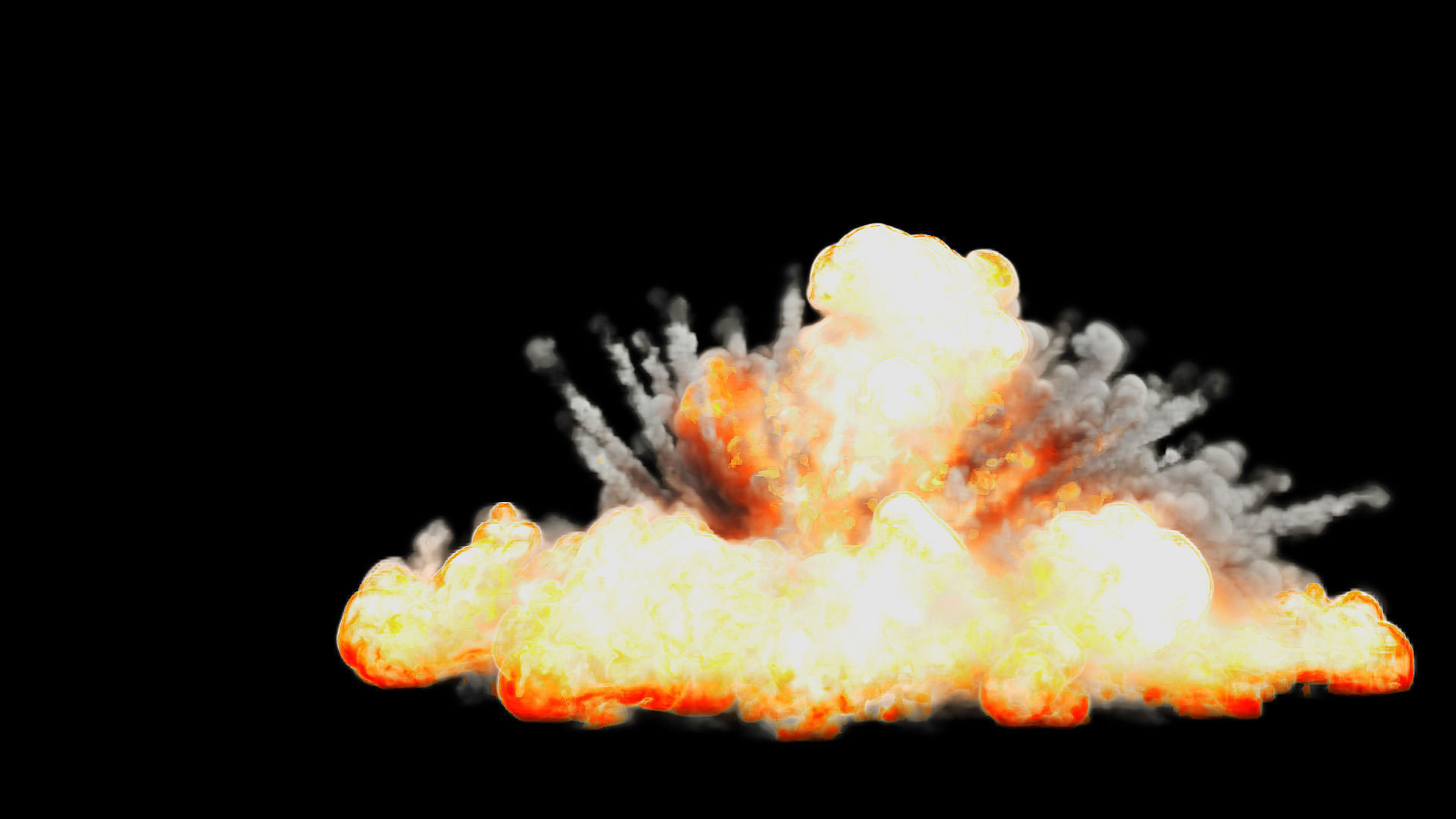 FumeFx Heavy Detonation Asset Low-poly 3D model_7