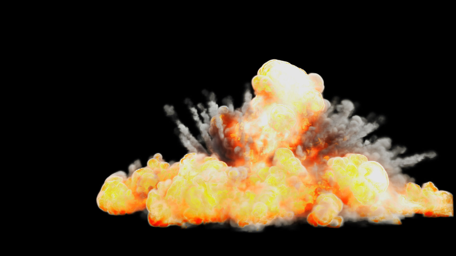 FumeFx Heavy Detonation Asset Low-poly 3D model_2