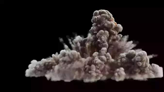 FumeFx Heavy Detonation Asset Low-poly 3D model