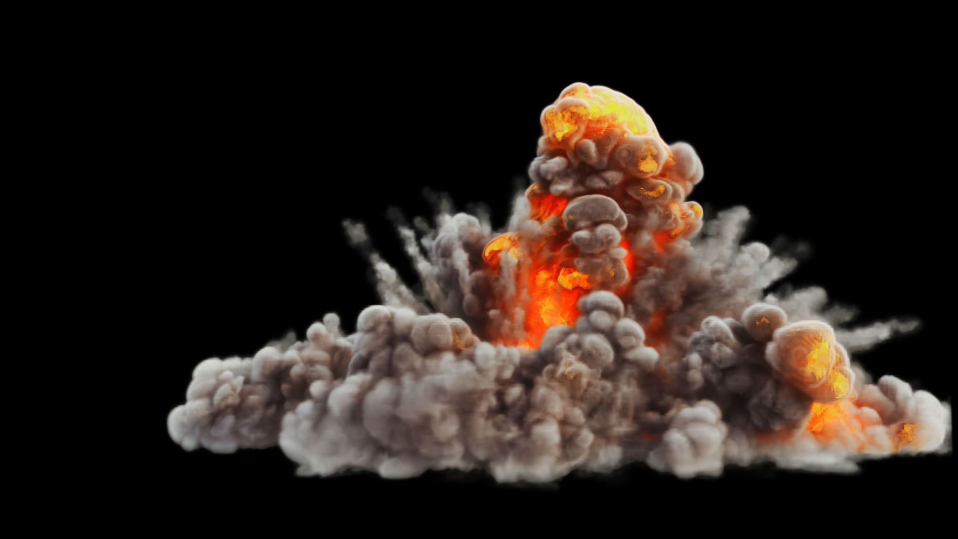 FumeFx Heavy Detonation Asset Low-poly 3D model_1
