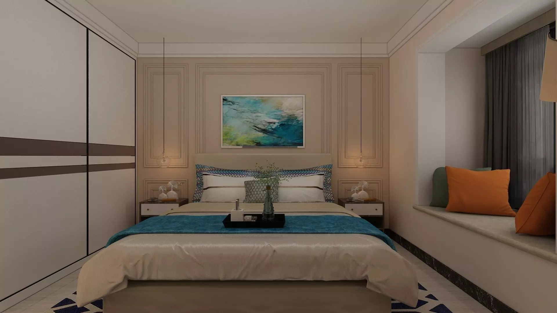 Bedroom Interior 3D model_0