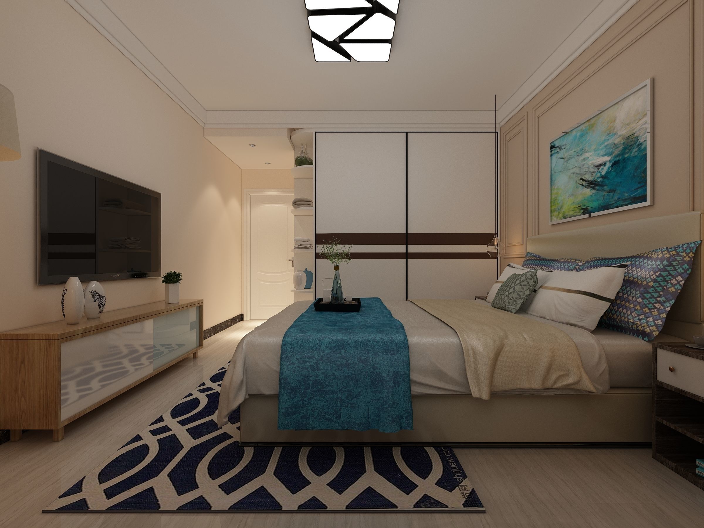 Bedroom Interior 3D model_1