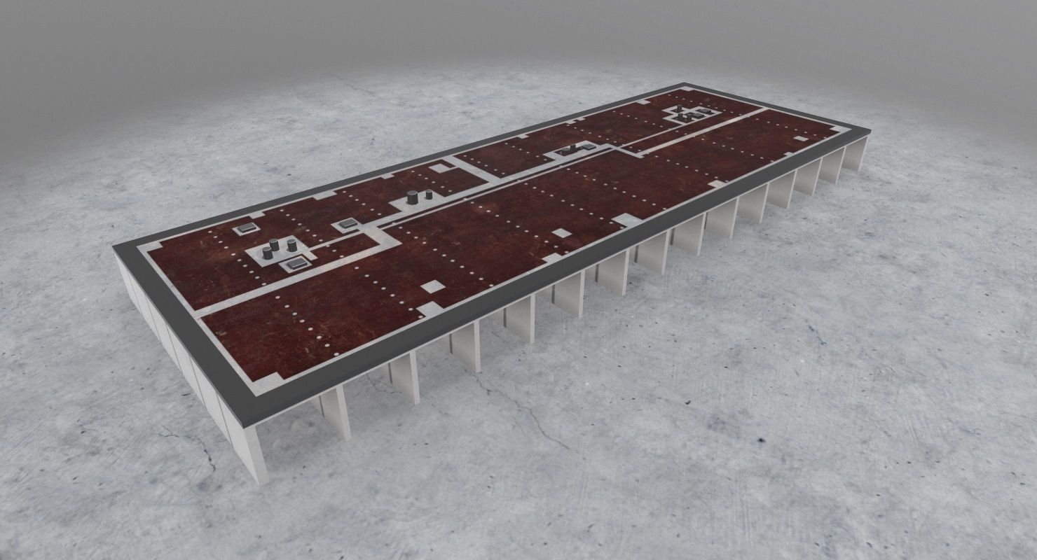 EDDB Technical Building 4 Low-poly 3D model_1