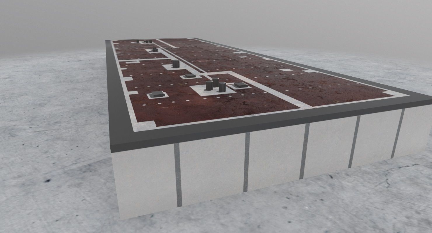 EDDB Technical Building 4 Low-poly 3D model_6