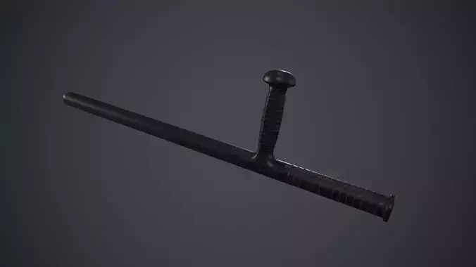 Police Plastic Stick PBR Game Ready Low-poly 3D model