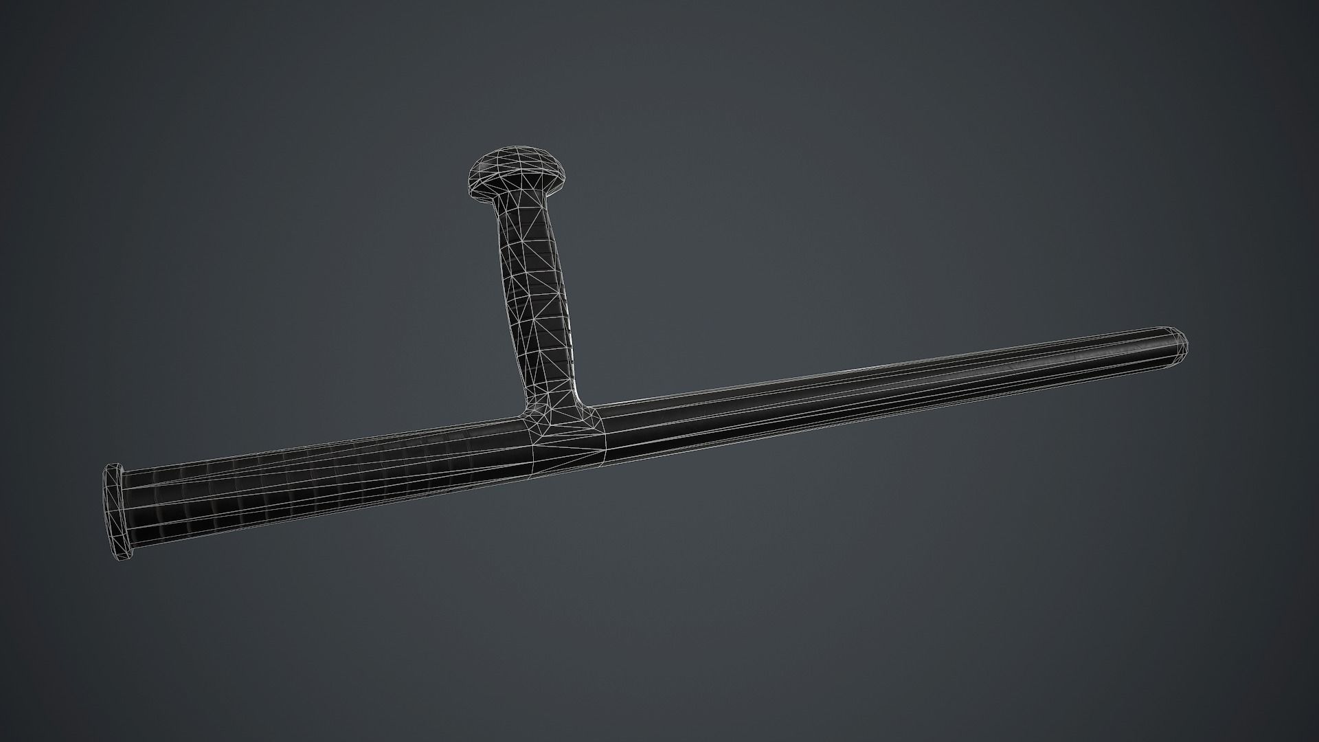 Police Plastic Stick PBR Game Ready Low-poly 3D model_14