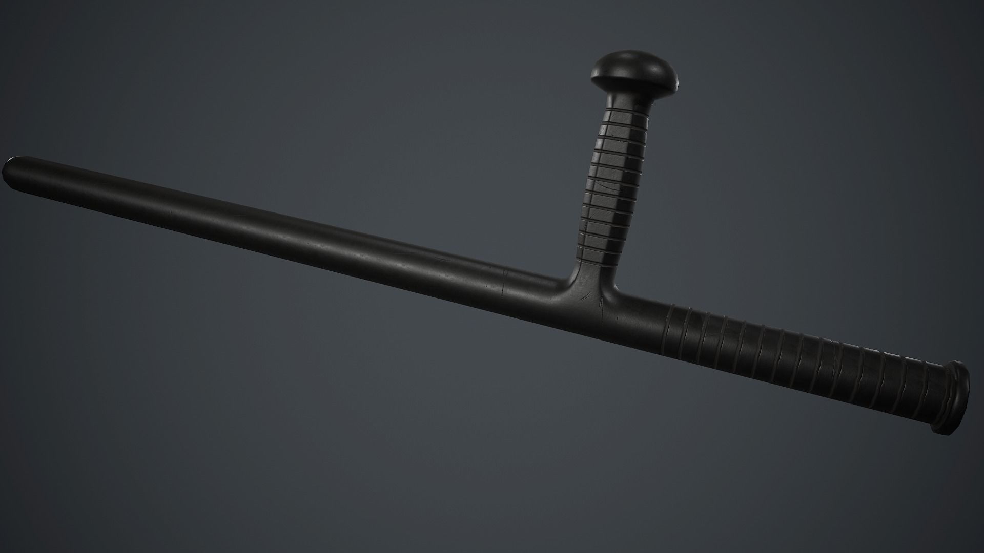 Police Plastic Stick PBR Game Ready Low-poly 3D model_1