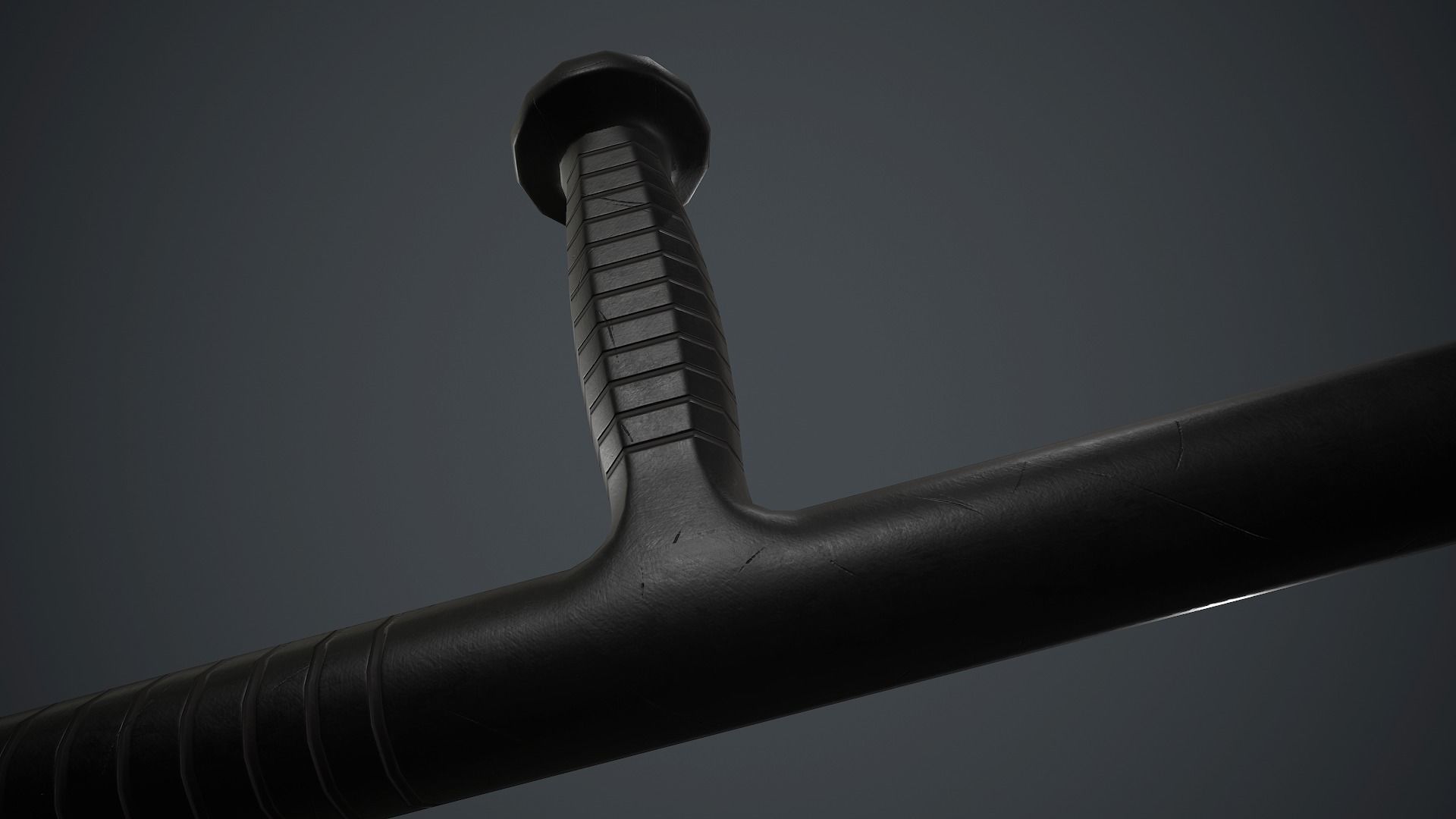 Police Plastic Stick PBR Game Ready Low-poly 3D model_2