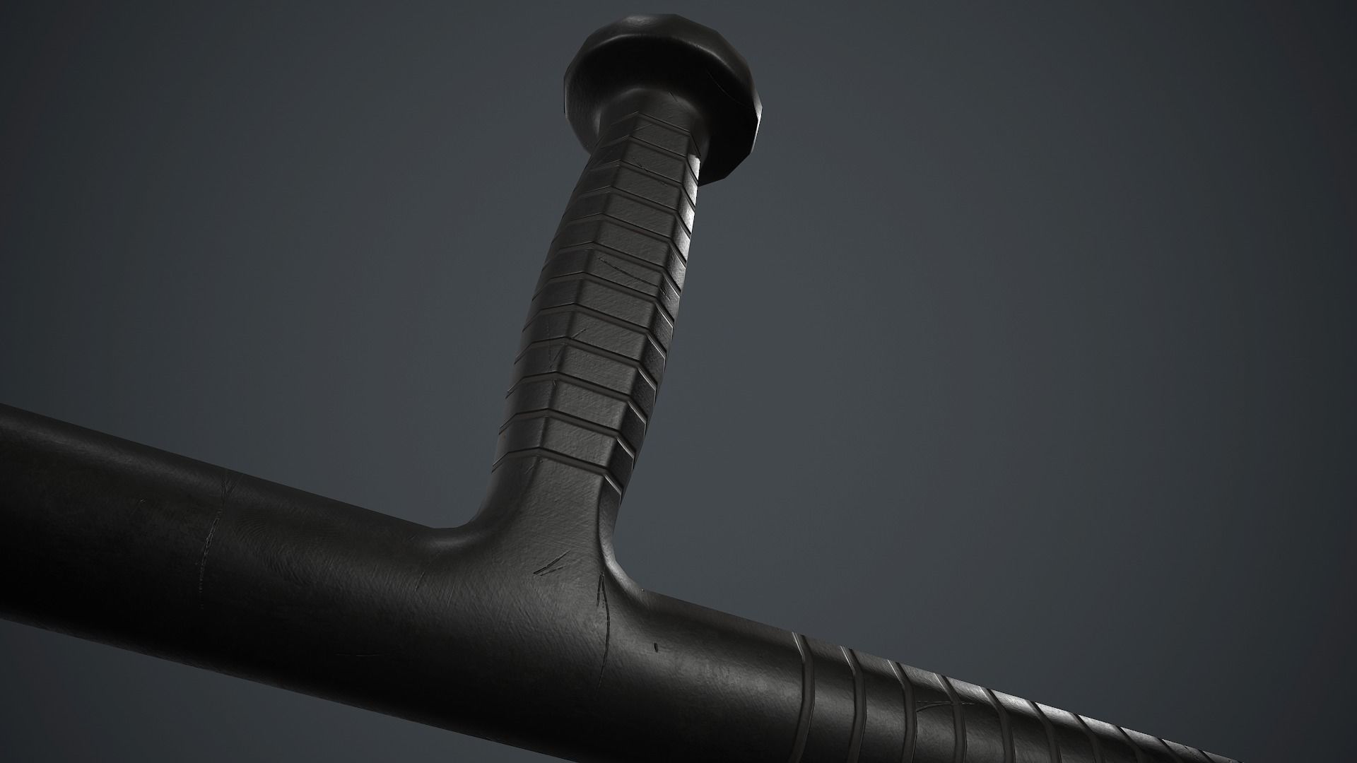 Police Plastic Stick PBR Game Ready Low-poly 3D model_8