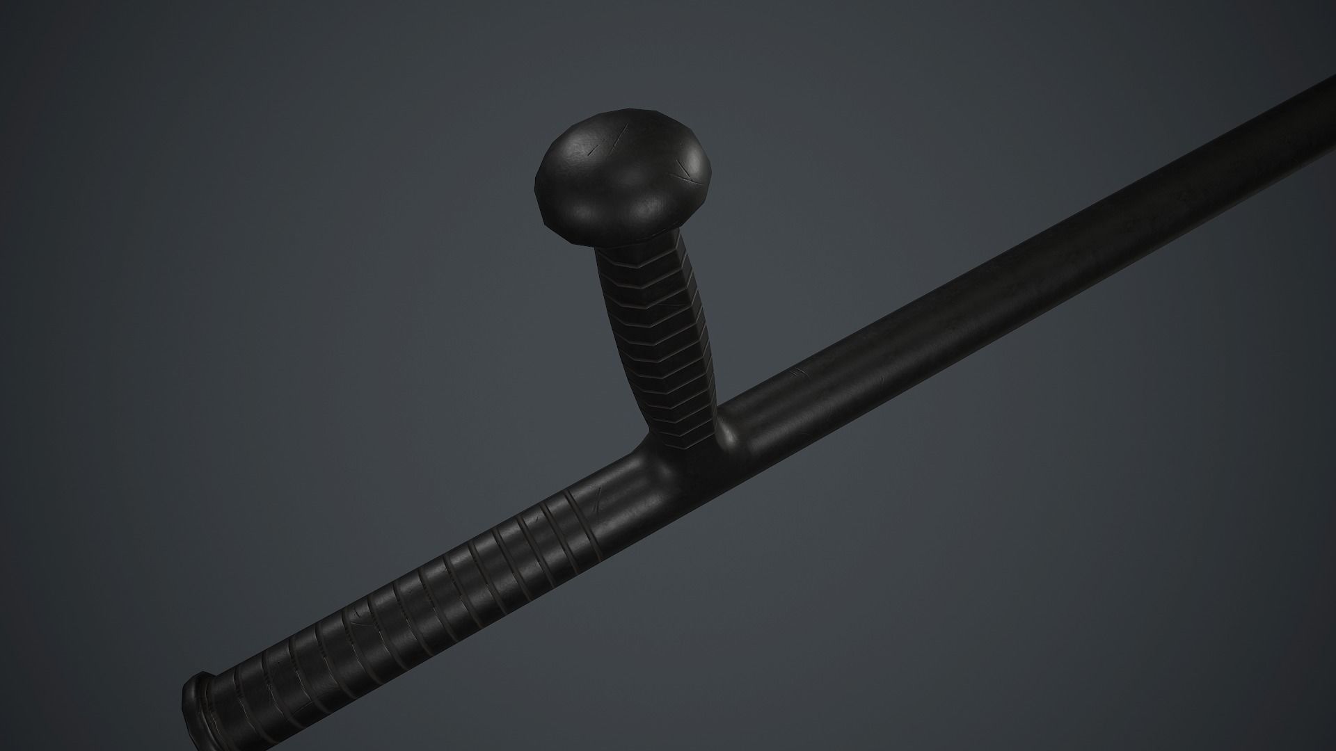 Police Plastic Stick PBR Game Ready Low-poly 3D model_7