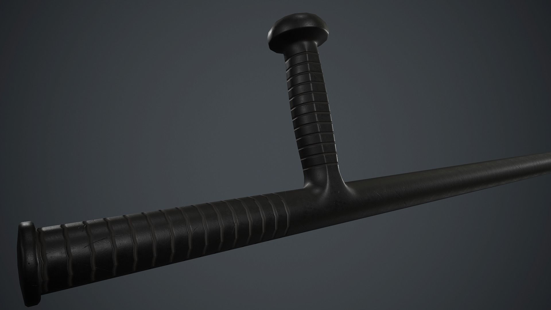 Police Plastic Stick PBR Game Ready Low-poly 3D model_6