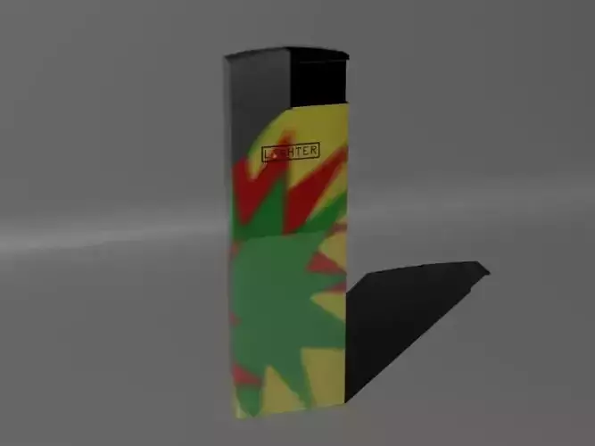 Lighter with design Low-poly 3D model