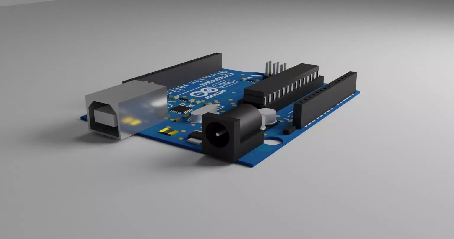 Arduino Uno Board Model R3 Low-poly 3D model_0